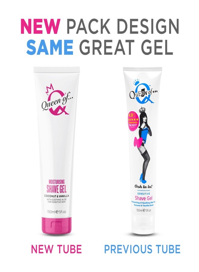 Queen of Ooh la la! Sensitive Moisturising Coconut and Vanilla Shaving Gel For Women 150ml - Image 3